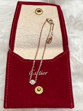 Authentic Cartier Rose Gold Diamond Bracelet with Pouch